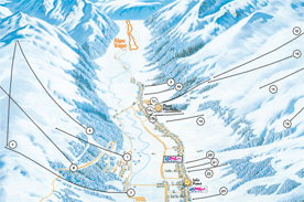 Livigno Schneeschuhe Strecke Mine